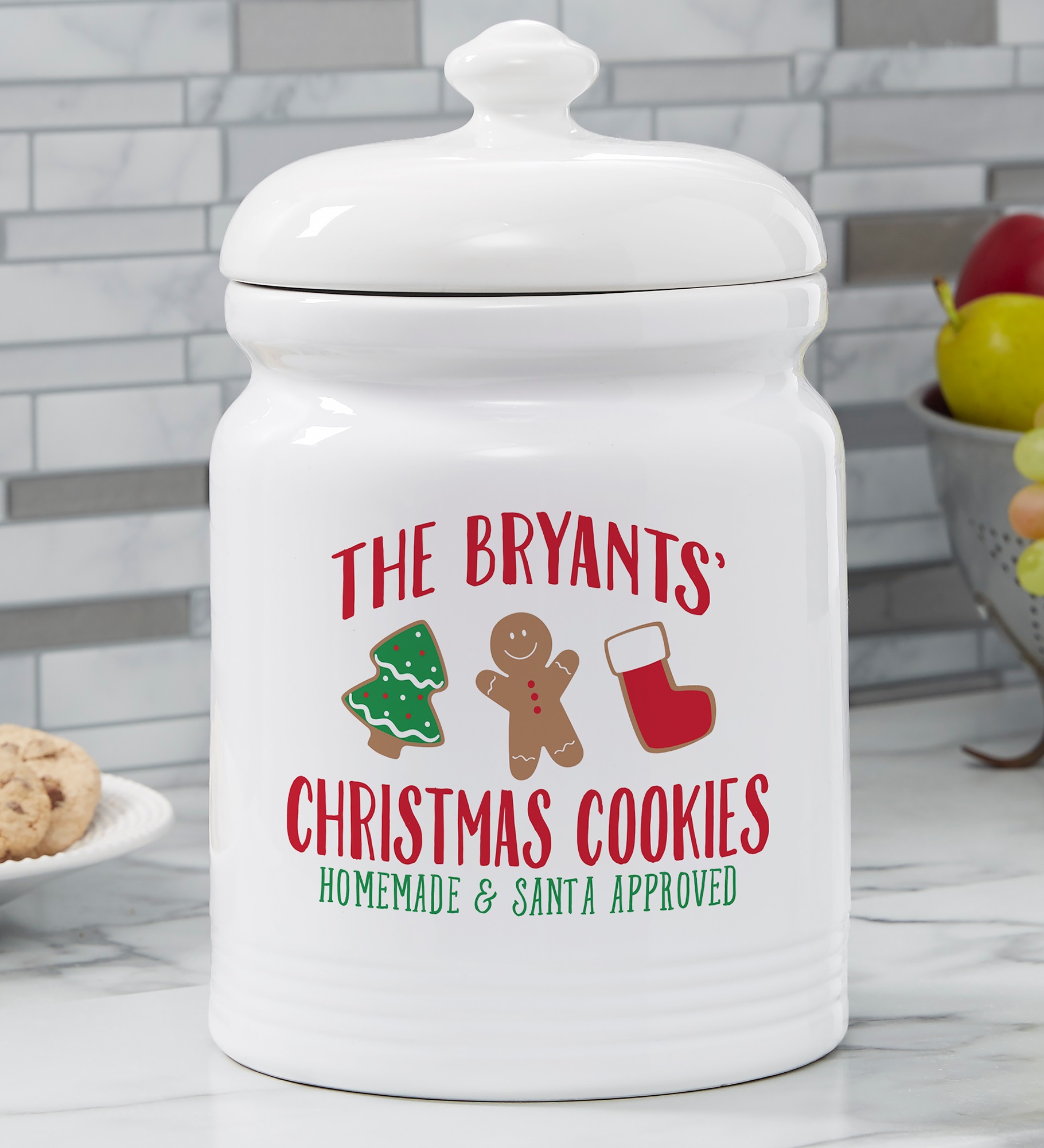 Baking Spirits Bright Personalized Cookie Jar